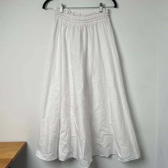 Madewell Pull-On Paperbag Midi Skirt - Picture 5 of 7